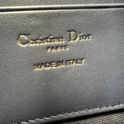 DIOR 25S 30 MONTAIGNE DEA POUCH BLUE OBLIQUE JACQUARD 26 IN CANVAS