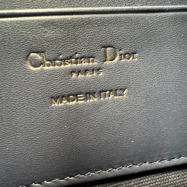 DIOR 25S 30 MONTAIGNE DEA POUCH BLUE OBLIQUE JACQUARD 26 IN CANVAS