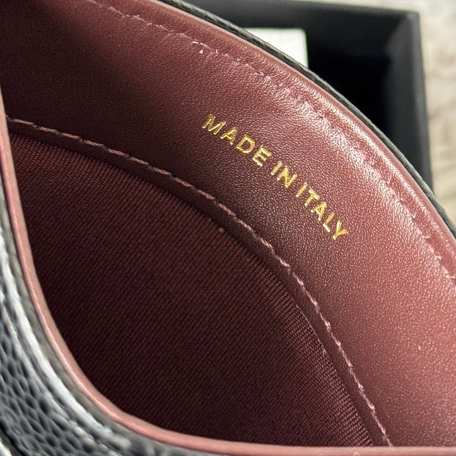 CHANEL 25S CARD HOLDER 11 IN BLACK CAVIAR GOLD HARDWARE