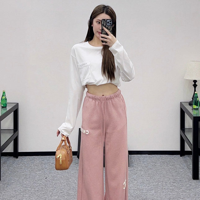 CHANEL 25S HIGH-WAISTED WIDE-LEG PANTS 305