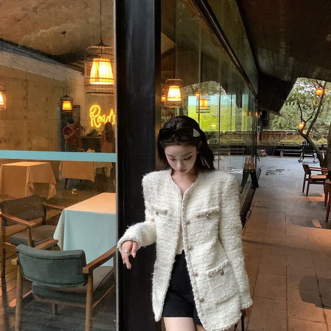 CHANEL 25S ROUND-NECK KNIT CARDIGAN 378