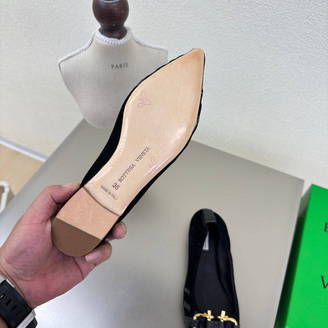 BALLET FLAT IN BLACK SUEDE