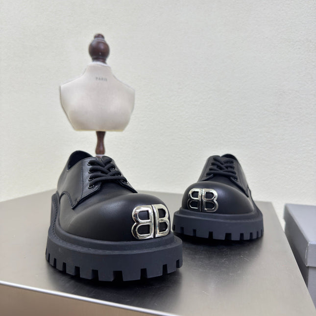 STOMPER DERBY IN BLACK SOFT BULLSKIN