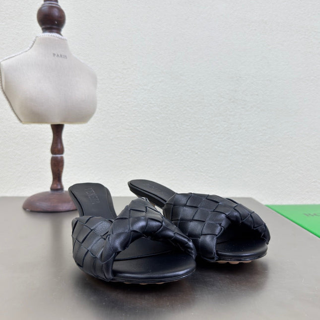 BLINK HIGH 5 CM MULE IN BLACK INTRECCIATO LEATHER