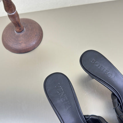 BLINK HIGH 5 CM MULE IN BLACK INTRECCIATO LEATHER