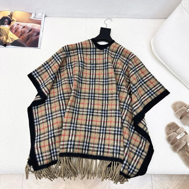 BURBERRY 25S PLAID KNITTED SCARF 114