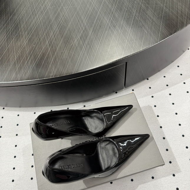 AVENUE 105MM PUMP IN BLACK PATENT CALFSKIN