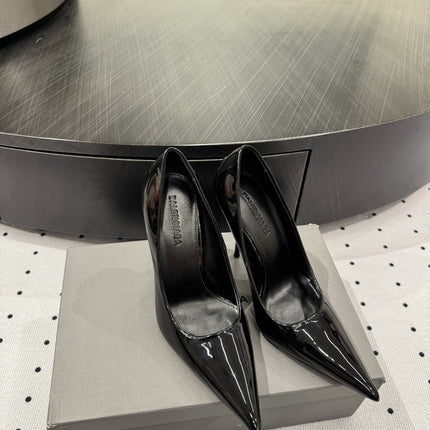 AVENUE 105MM PUMP IN BLACK PATENT CALFSKIN