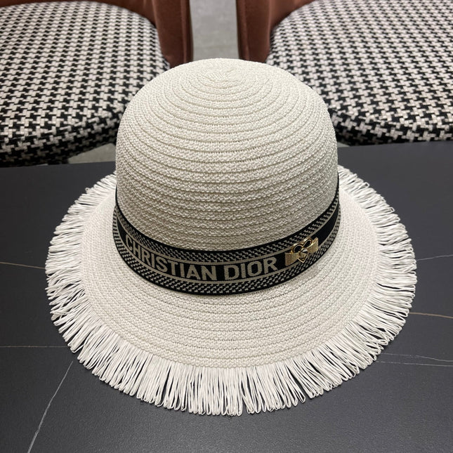 BUCKET HAT IN WHITE RAFFIA 653604