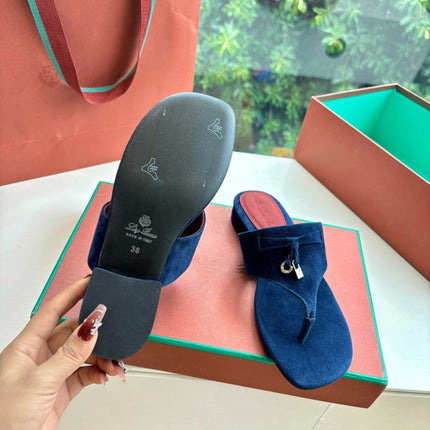 LP THONG SANDALS 25S IN MIDNIGHT BLUE SUEDE