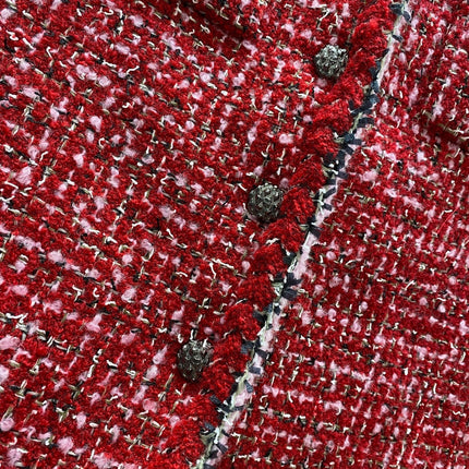 CHANEL 25S RED TWEED FOUR-POCKET SKIRT 314