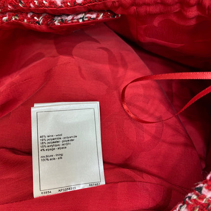 CHANEL 25S RED TWEED FOUR-POCKET SKIRT 314