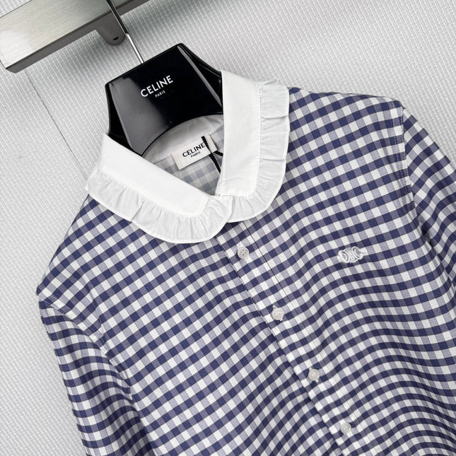 CELINE 25S PLAID SHIRT 0112