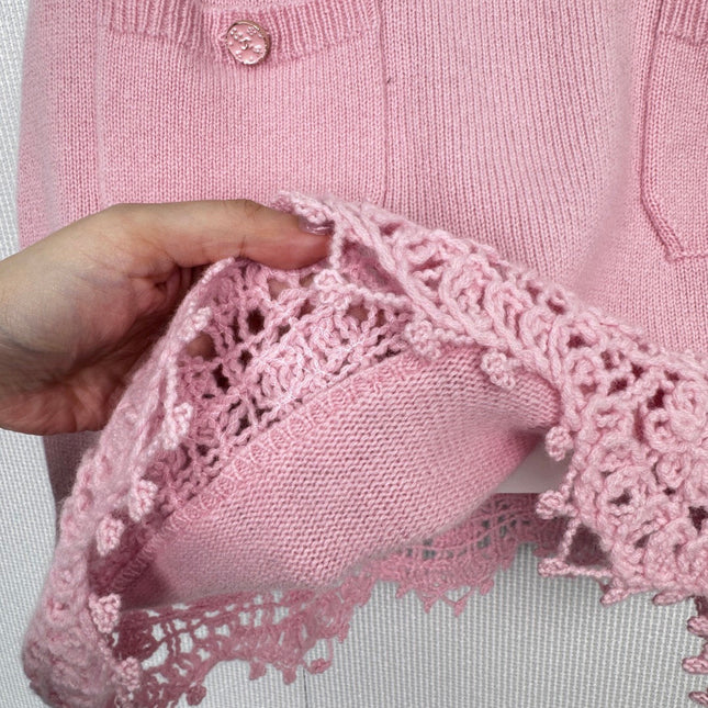 CHANEL 25S KNITTED LACE MIDI SKIRT 414