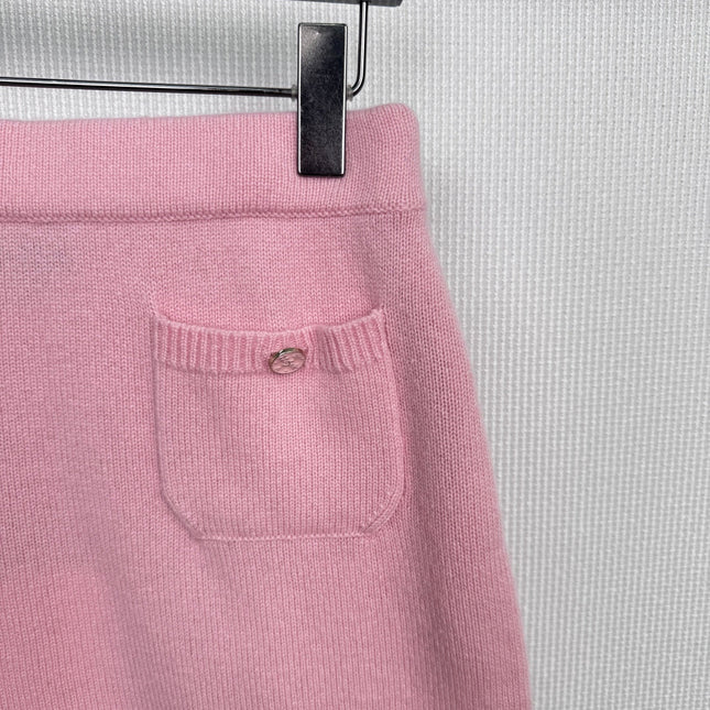 CHANEL 25S KNITTED LACE MIDI SKIRT 414