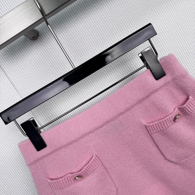 CHANEL 25S KNITTED LACE MIDI SKIRT 414