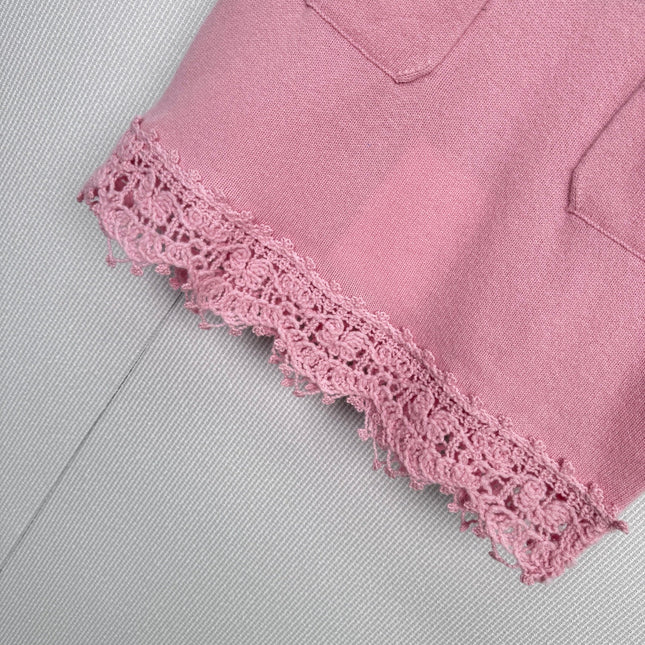 CHANEL 25S KNITTED LACE MIDI SKIRT 414