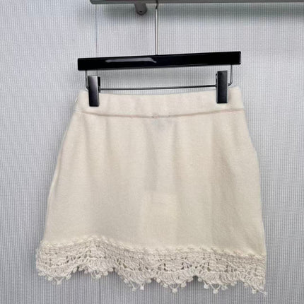 CHANEL 25S KNITTED LACE MIDI SKIRT 416
