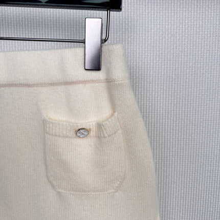 CHANEL 25S KNITTED LACE MIDI SKIRT 416