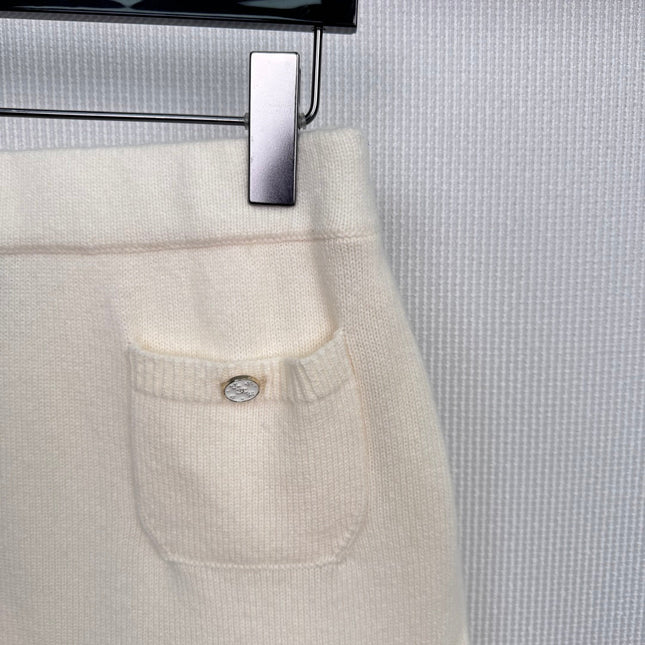 CHANEL 25S KNITTED LACE MIDI SKIRT 416