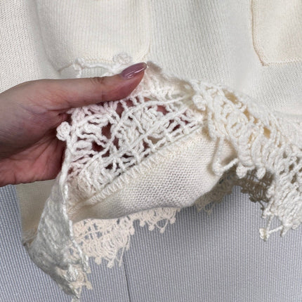 CHANEL 25S KNITTED LACE MIDI SKIRT 416