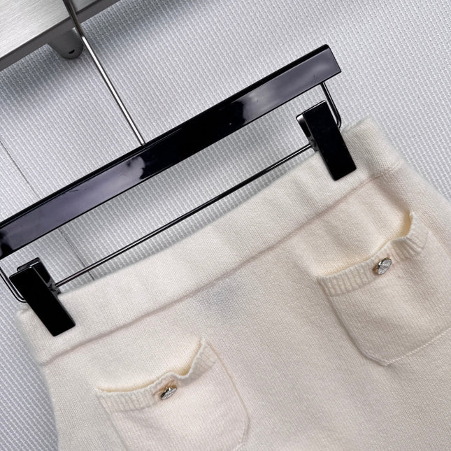 CHANEL 25S KNITTED LACE MIDI SKIRT 416