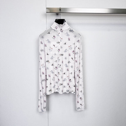 CHANEL 25S PATTERNED TURTLENECK SWEATER 380