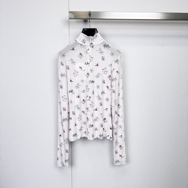 CHANEL 25S PATTERNED TURTLENECK SWEATER 380