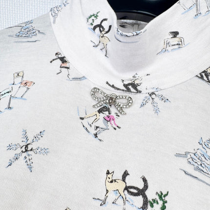 CHANEL 25S PATTERNED TURTLENECK SWEATER 380