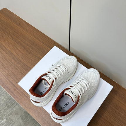 RUNNER CR-03 LOW LACE-UP PALE GRAY SUEDE AND WHITE CALFSKIN