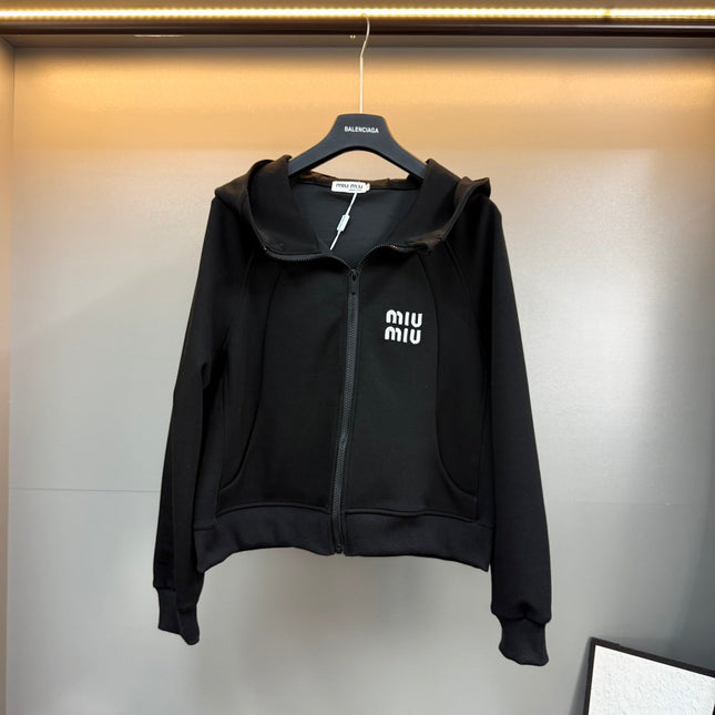 MIUMIU FLEECE TOP AND FLARED PANTS SET STYLE 217