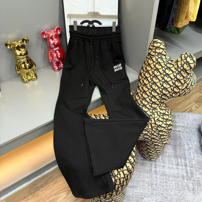 MIUMIU FLEECE TOP AND FLARED PANTS SET STYLE 217