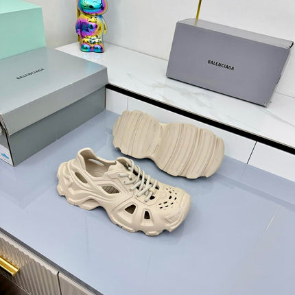 BALENCIAGA 25S SPIDER-MAN SNEAKERS IN LIGHT BEIGE SYNTHETIC RUBBER