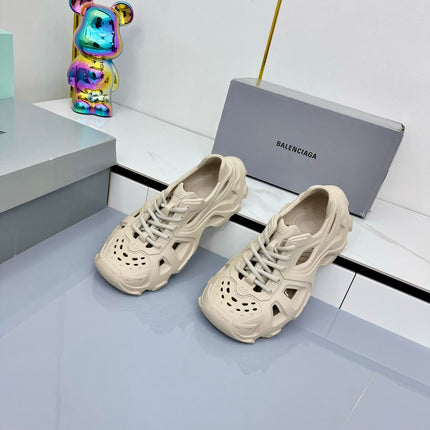 BALENCIAGA 25S SPIDER-MAN SNEAKERS IN LIGHT BEIGE SYNTHETIC RUBBER