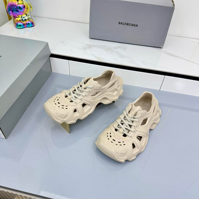 BALENCIAGA 25S SPIDER-MAN SNEAKERS IN LIGHT BEIGE SYNTHETIC RUBBER