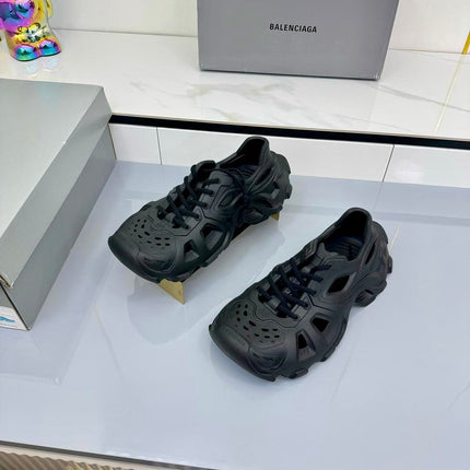 BALENCIAGA 25S SPIDER-MAN SNEAKERS IN BLACK SYNTHETIC RUBBER