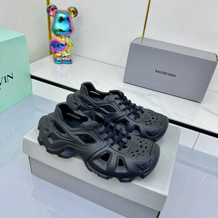 BALENCIAGA 25S SPIDER-MAN SNEAKERS IN BLACK SYNTHETIC RUBBER