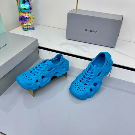 BALENCIAGA 25S SPIDER-MAN SNEAKERS IN BLUE SYNTHETIC RUBBER
