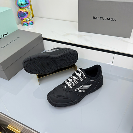 BALENCIAGA 25S SNEAKERS IN BLACK LEATHER