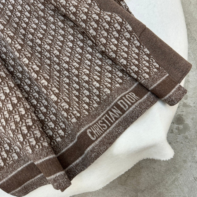 DIOR HOODED COAT IN DARK BROWN WOOL