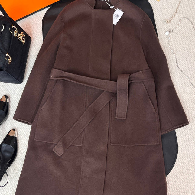 HERMES 25S REVERSIBLE LONG CASHMERE COAT 237