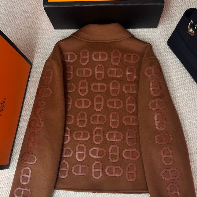 HERMES 25S SHORT PIG-NOSE COAT 202