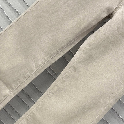 CHANEL LIGHT BEIGE FLARED JEANS