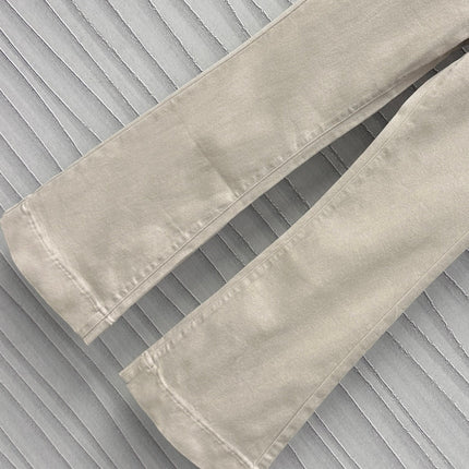 CHANEL LIGHT BEIGE FLARED JEANS