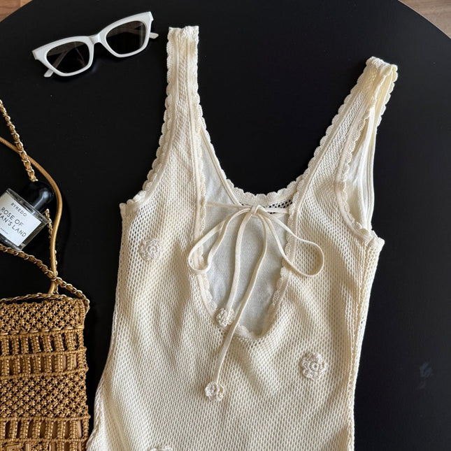 BACKLESS LONG DRESS 25S IN SOFT LACE  267134