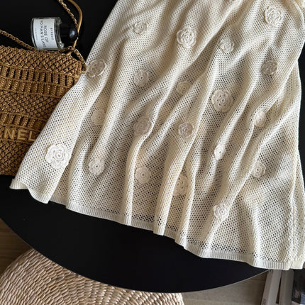 BACKLESS LONG DRESS 25S IN SOFT LACE  267134