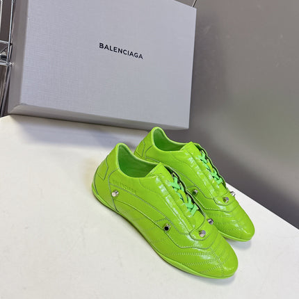 BALENCIAGA 25S SNEAKER IN GREEN CALFSKIN