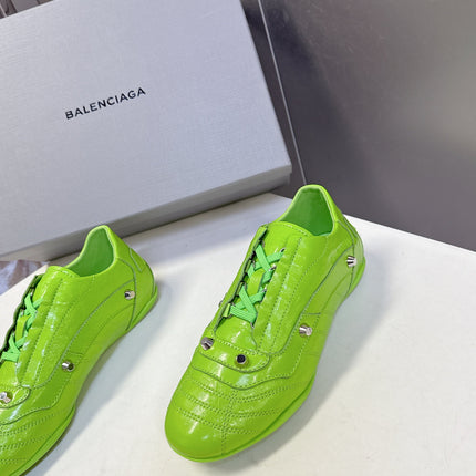 BALENCIAGA 25S SNEAKER IN GREEN CALFSKIN