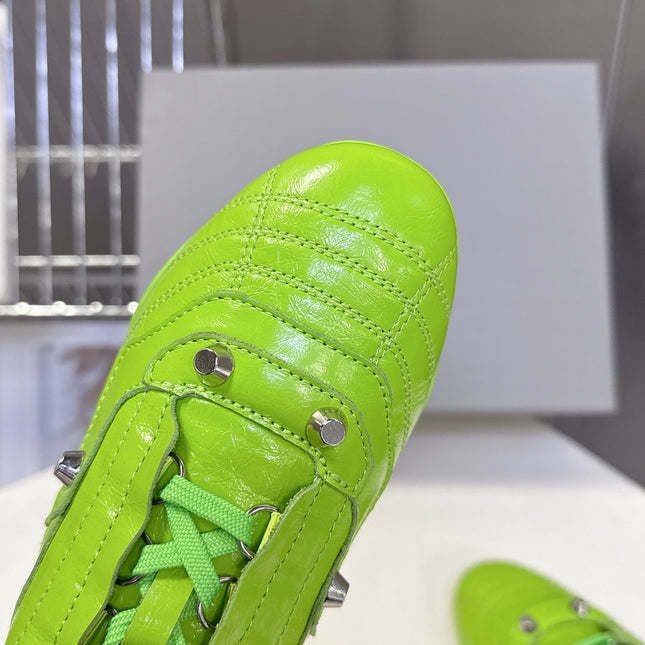 BALENCIAGA 25S SNEAKER IN GREEN CALFSKIN