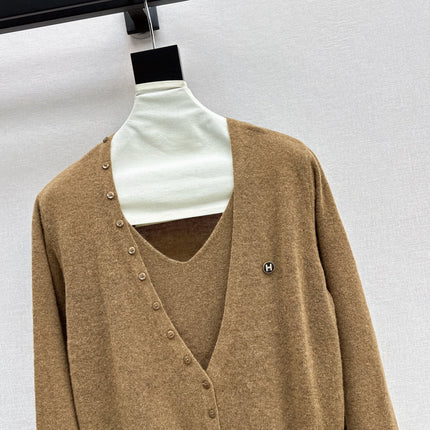 HERMES 25S V-NECK SWEATER 246